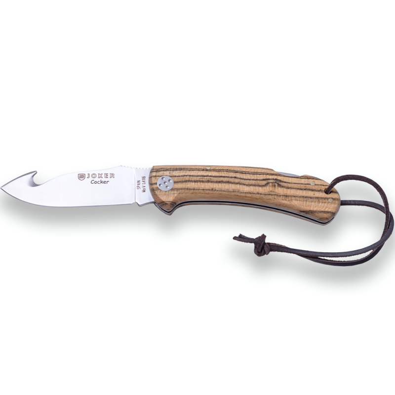 COCKER JAGDMESSER ZUM HÄUTEN MOVA EDELSTAHLKLINGE 9 CM UND SCHUPPEN AUS BOCOTE-HOLZ