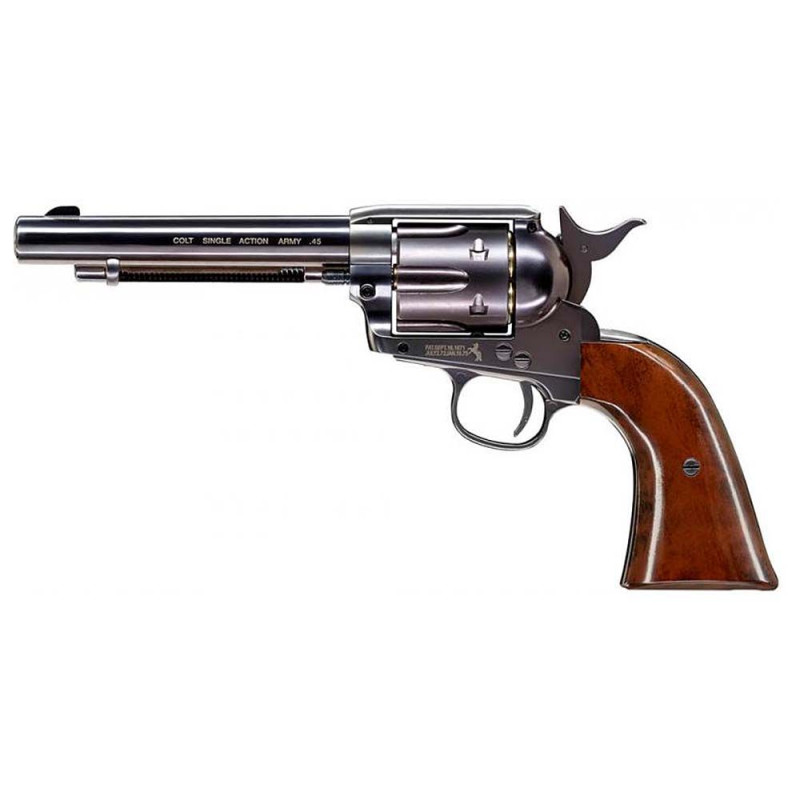 Revolver Colt SAA .45 Negro Cañón 5,5 Co2 - 4,5 mm Balines