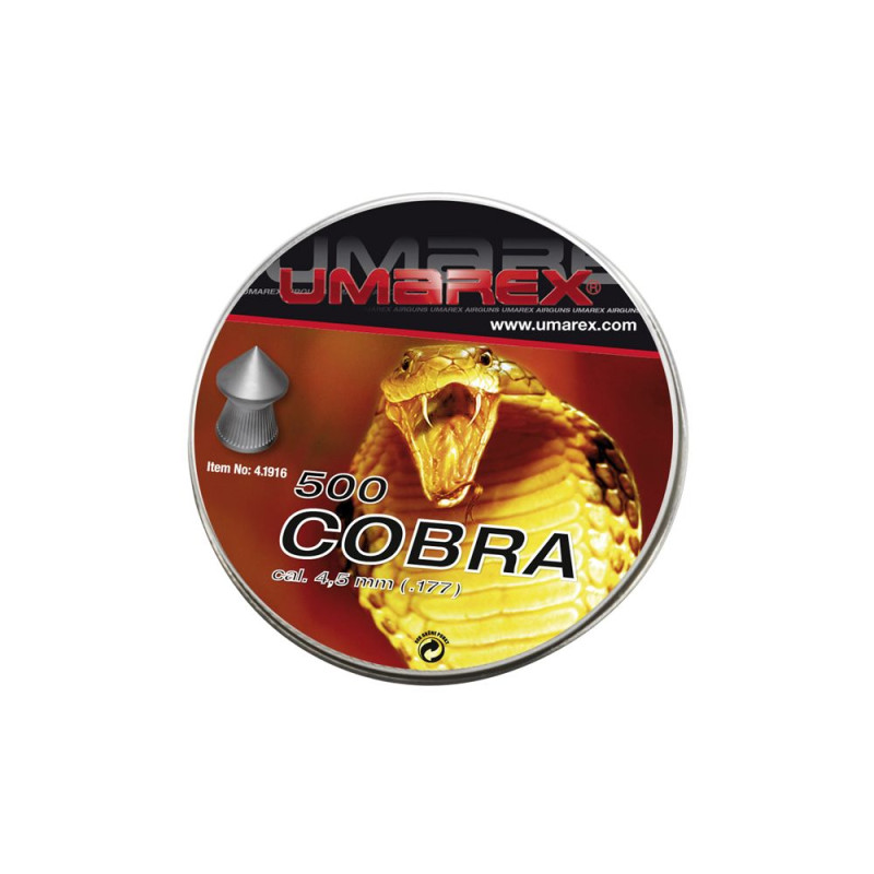 Cobra Umarex pellet 0,50 g 500 x 5 Confezione - 4,5mm