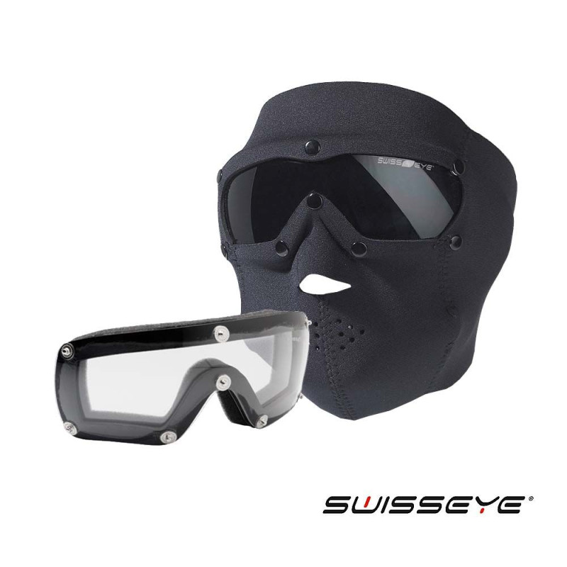 Professional Neoprene mask black SWAT - smoked