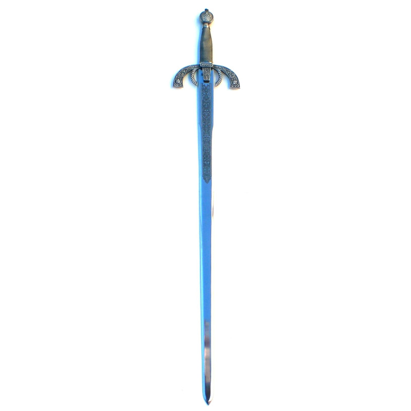 Duque de Alba sword in natural aged silver