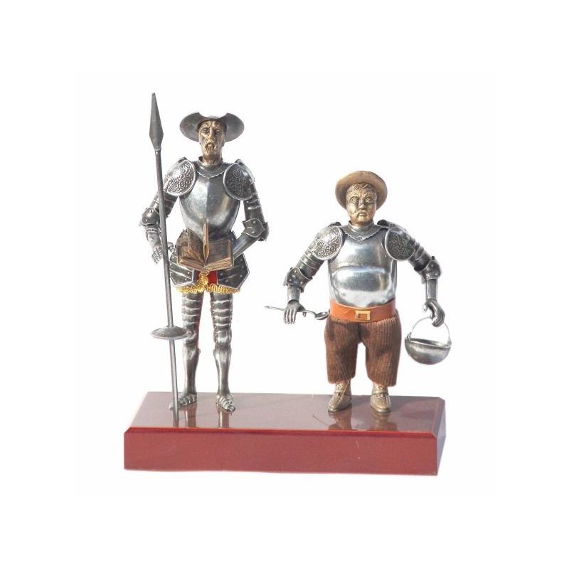 Figures Don Quixote and Sancho Panza in miniature