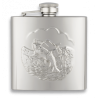 Petaca acero. Relieve PESCADOR. Cap:6 OZ