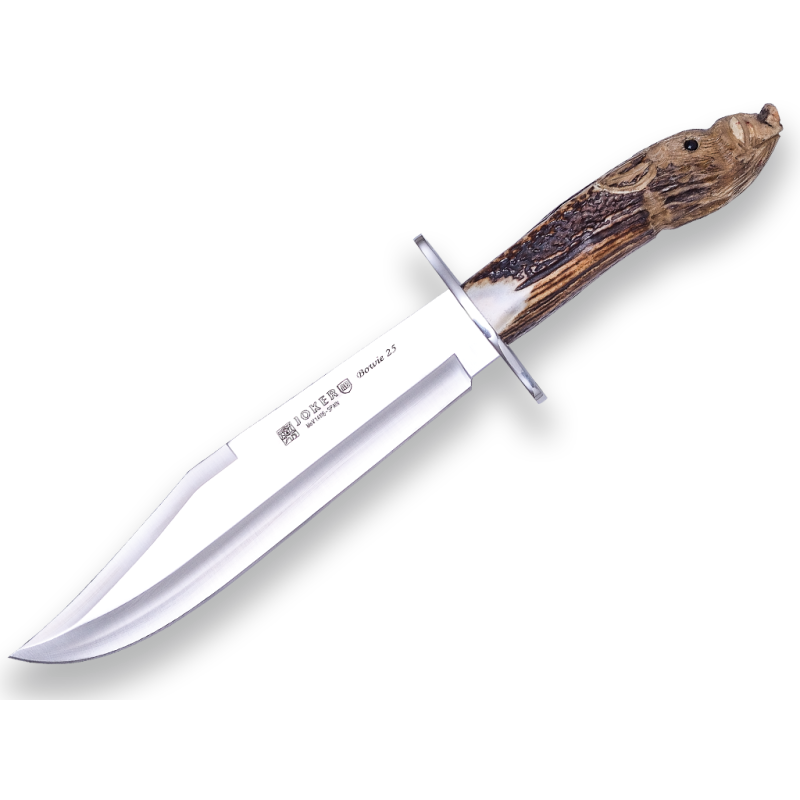 HAND CARVED HANDLE 25 CM STAINLESS STEEL FIXED BLADE HUNTING KNIFE PRESENTATION CASE INCLUDED
