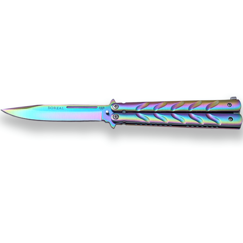BUTTERFLY KNIFE JKR BOREAL STAINLESS STEEL 10 CM BLADE LENGTH