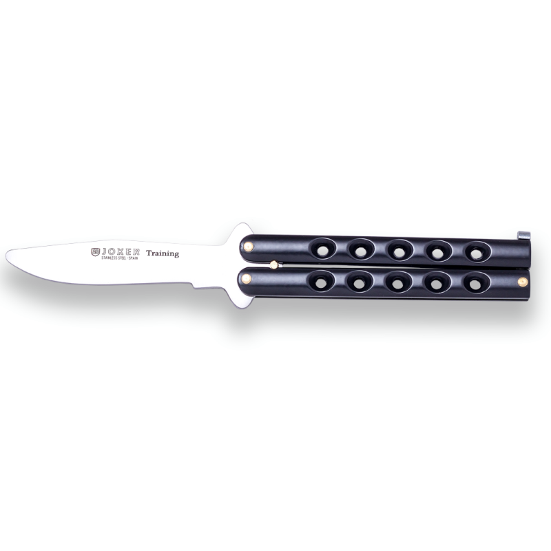 JOKER FACA BORBOLETA PARA TREINO, ZAMAK GRIP, LÂMINA DE AÇO INOXIDÁVEL 9,5 CM 420