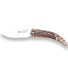 NAVAJA PUNTA DE CIERVO TALLADA A MANO,MOTIVO MACHO