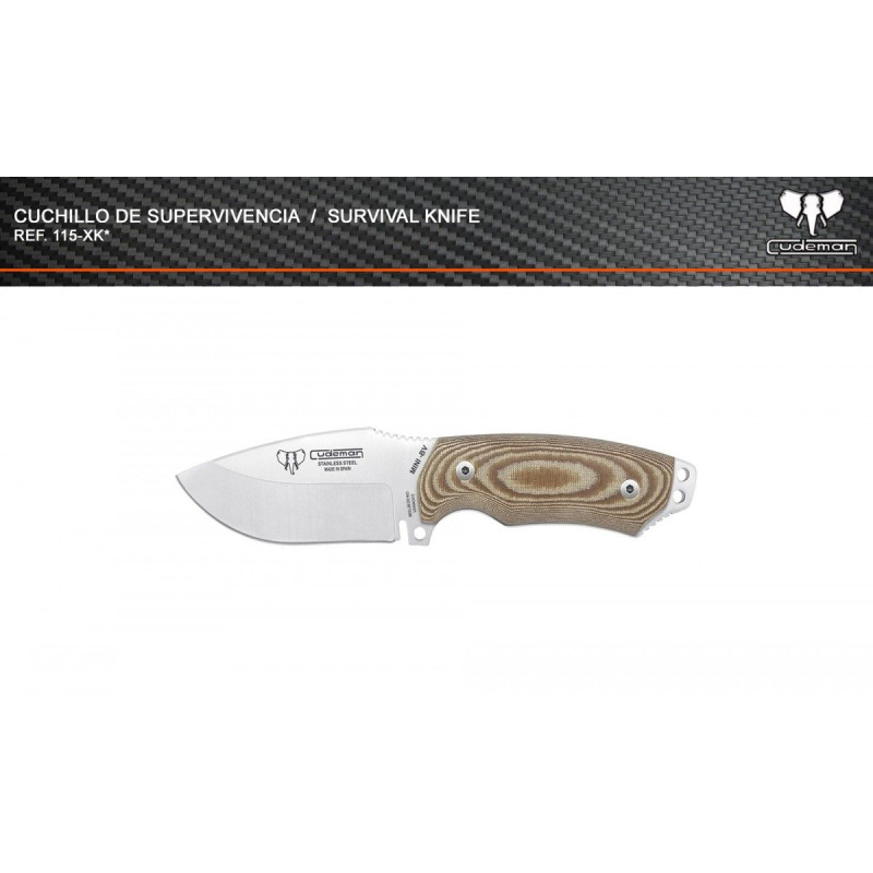 115-XC Mini Berretto Verde Coltello Tattico Da Sopravvivenza FULL Cudeman