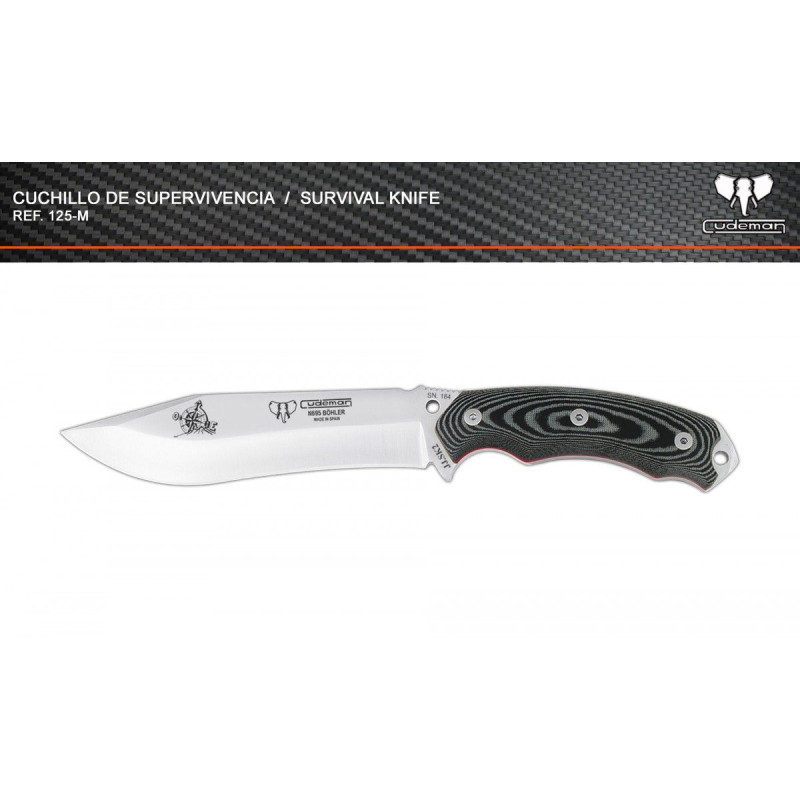 Tactical Survival Knife reference 125-M JJSK2 Single Cudeman Kit