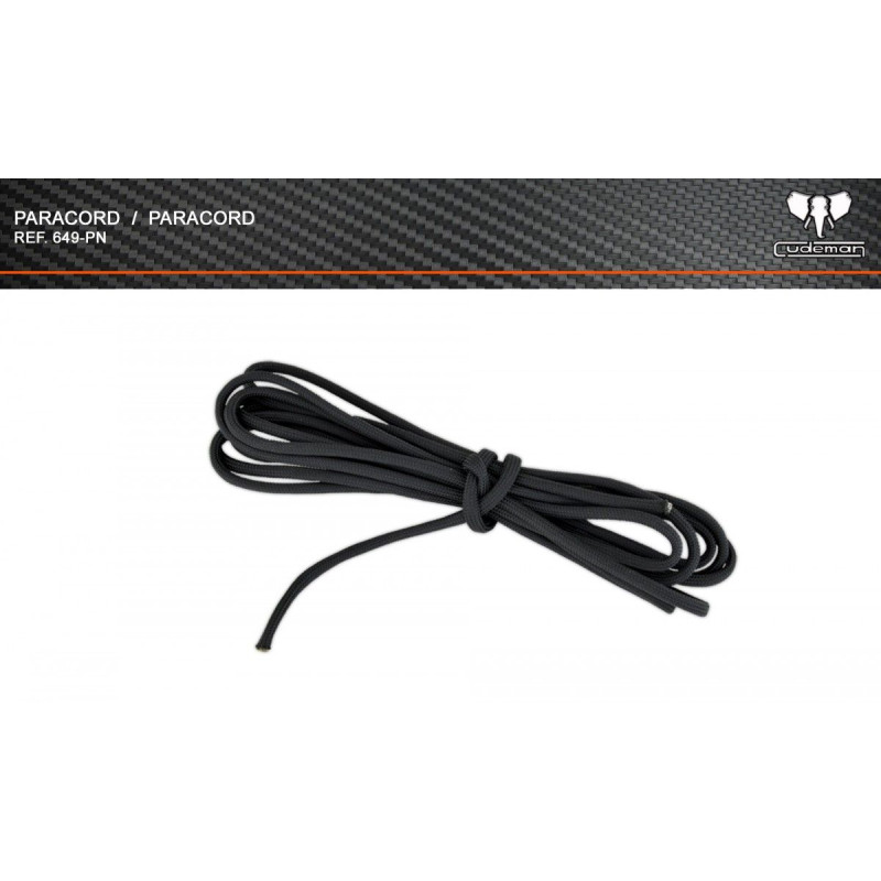 Paracord black color reference 649-PN Cudeman