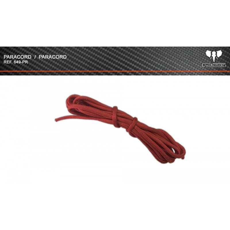 Paracord color rojo 649-PR Cudeman