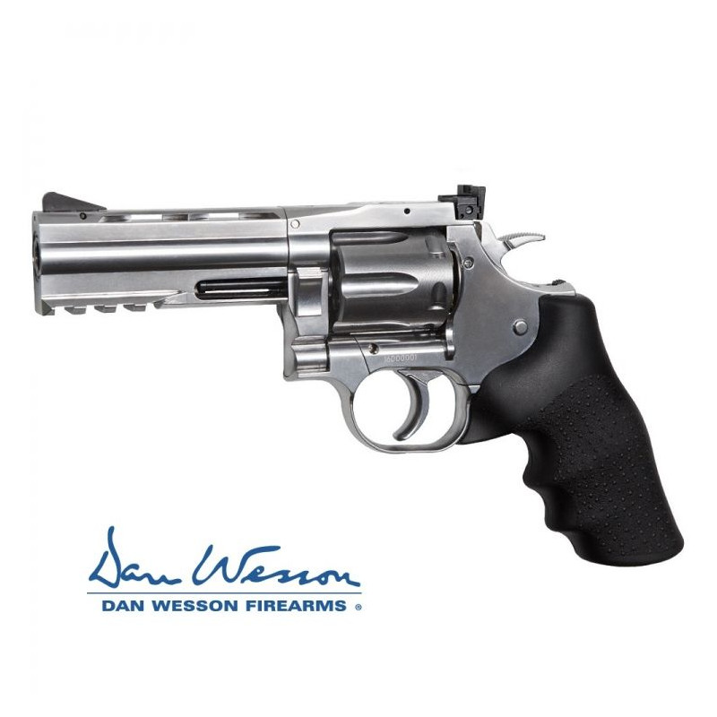 Revolver Dan Wesson 715, 4 Silver - 4,5 mm Co2 Balines