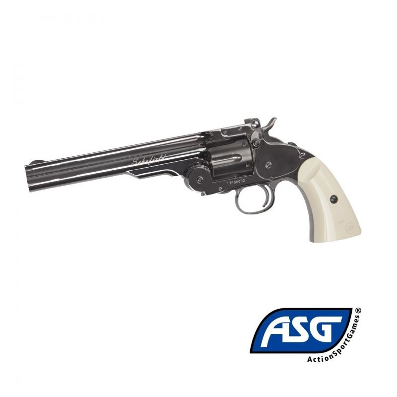 Revolver Schofield 6 Platted Steel Vollmetall - 4,5 mm Co2 Bbs Stahl