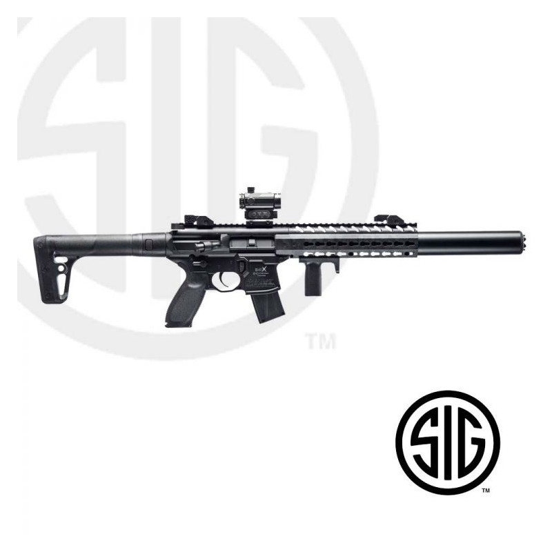 MCX ASP Pistolet-mitrailleur Sig Sauer MCX Co2 noir + Red Dot - 4,5MM plombs