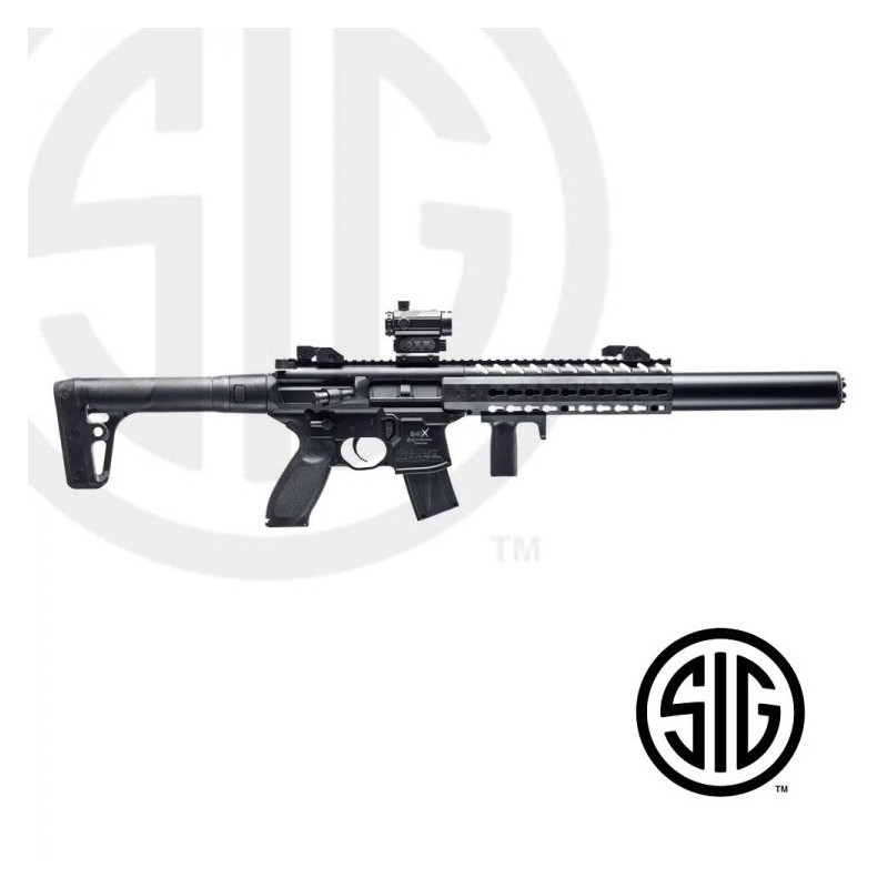 Subfusil Sig Sauer MCX ASP Black + Red Dot Co2 - 4,5 Balines