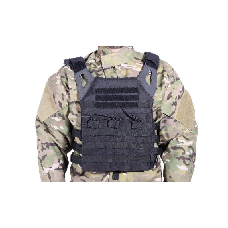 BLACK PLATE CARRIER DELTA TACTICS V18 WESTE + 2 DUMMY-SCHUTZPLATTEN
