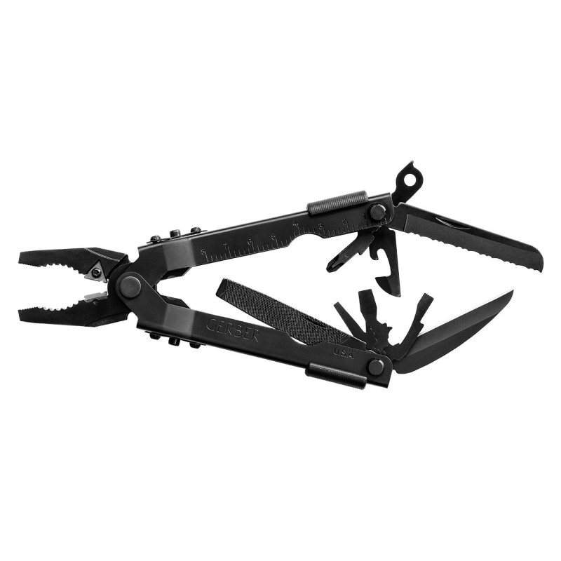 Multi-Plier 600 Multifunktionswerkzeug GERBER Knife - stumpfe schwarze wHartmetall-Wendeschneidplattenfräser, beerenkonforme Sch