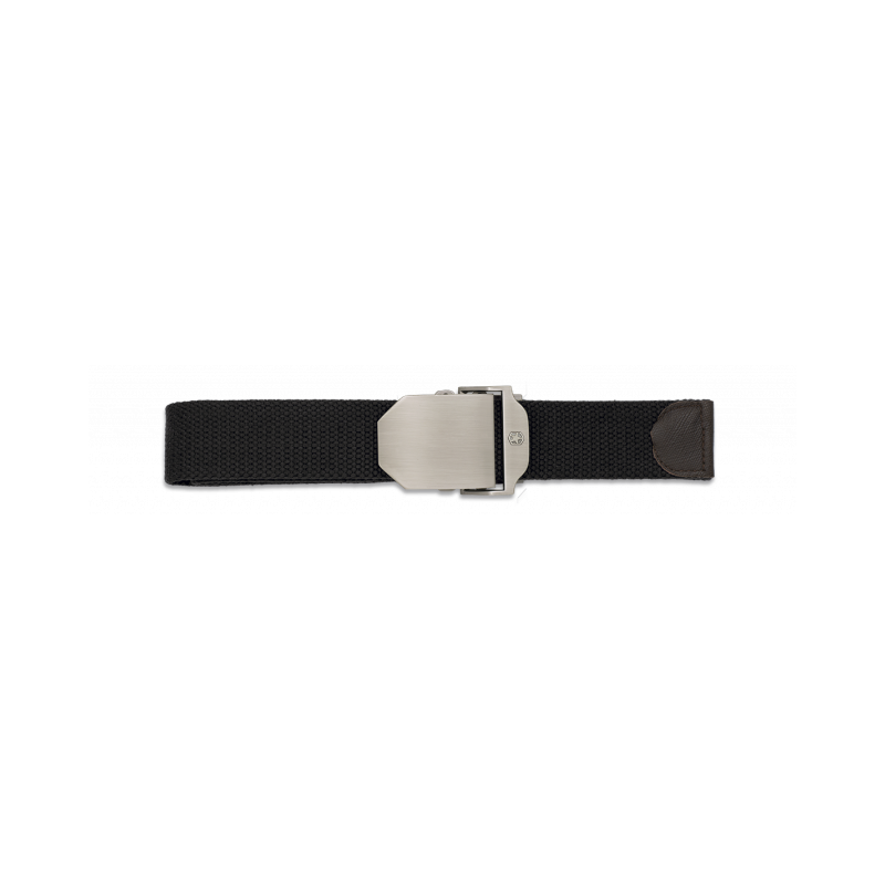 Ceinture noire avec boucle en métal