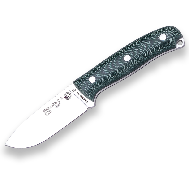 COLTELLO BUSHCRAFT E SURVIVAL JOKER BS9 URSUS. MOVA 1.4116 ACCIAIO, MANICO IN TELA MICARTA, LAMA DA 10 CM.