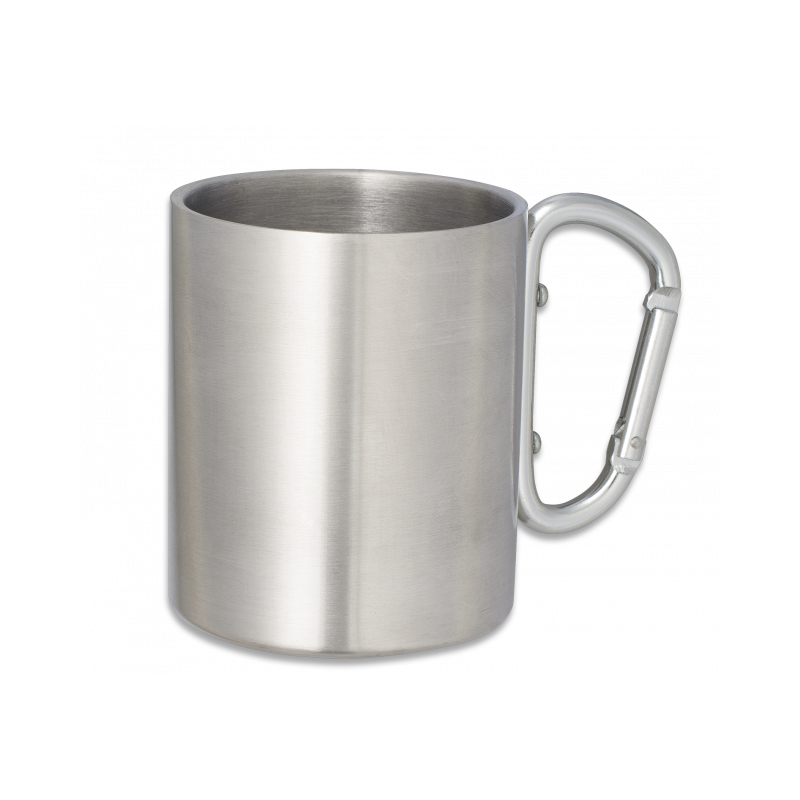 Copo de metal com mosquetão