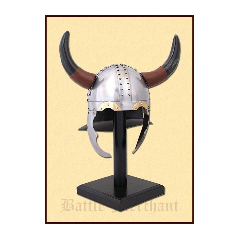 1709101412 Casque en corne de Viking, acier de 1,3 mm