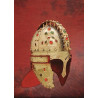 1716604801 Casco ceremonial romano dorado con pied