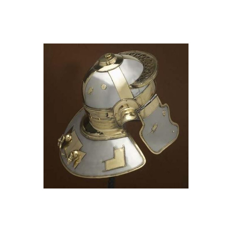 1716630401 Casco Itálico -H-, aço e latão