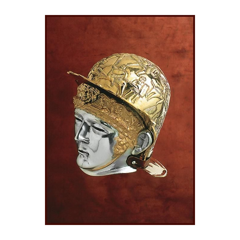 1716671300 Ribchester cavalry helmet, brass and steel