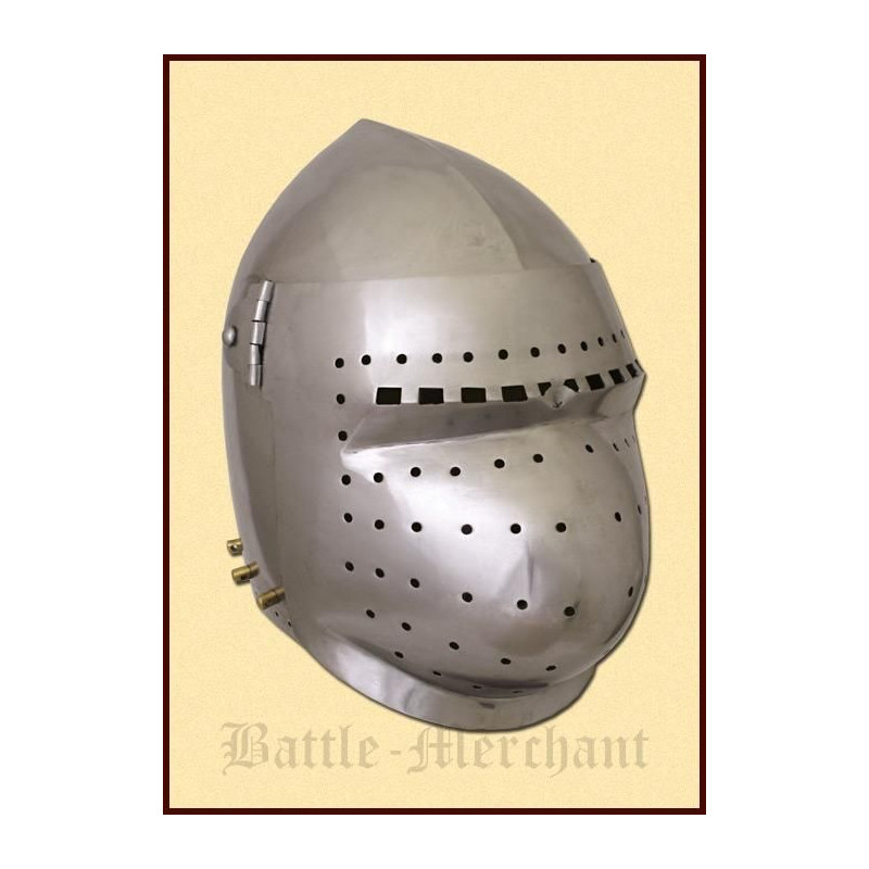 1723807902 Casque avec visière, 14ème siècle, acier 2 mm