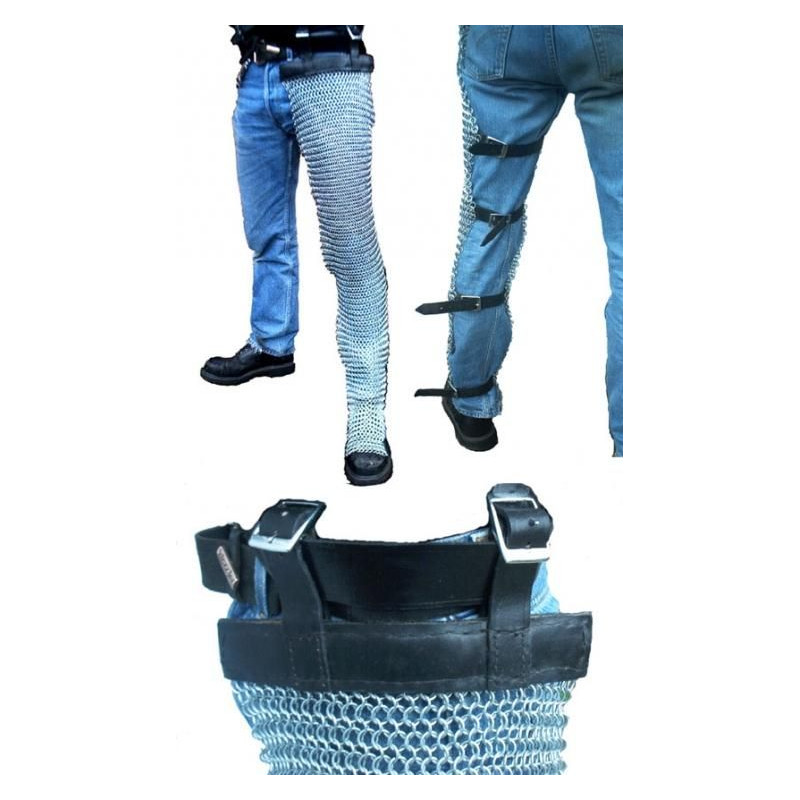 0501037110 Par de polainas o protectores de piernas cota de malla