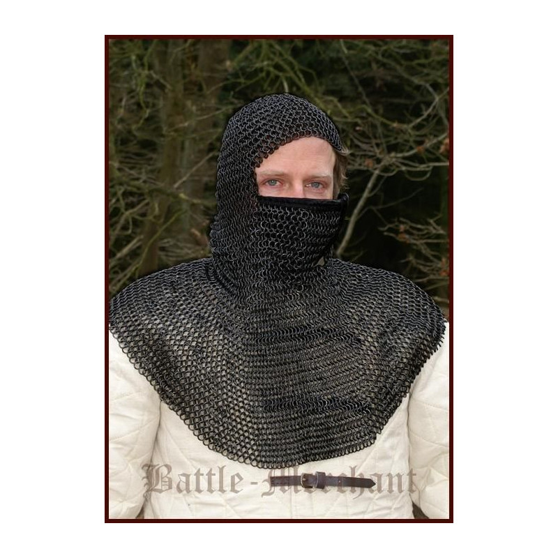 BMSB-CTV Chainmail hood with triangular mouth guard