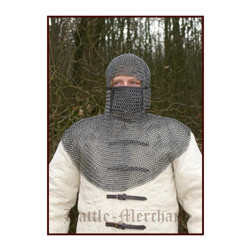BMSB-CSV Chain mail hood or executioner with square mouth guard