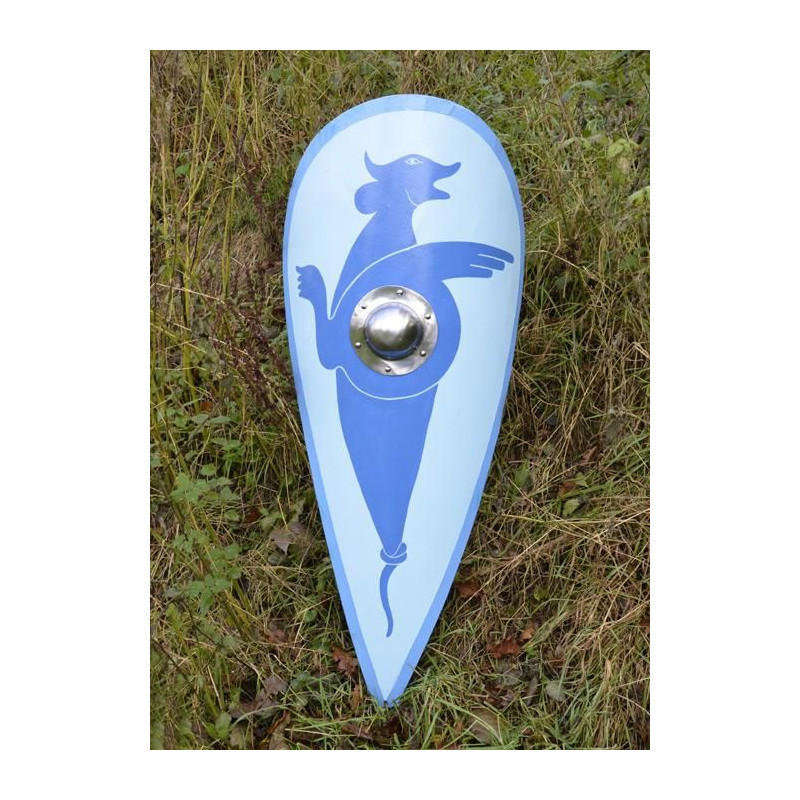 1116396900 bouclier en forme de larme normand bleu