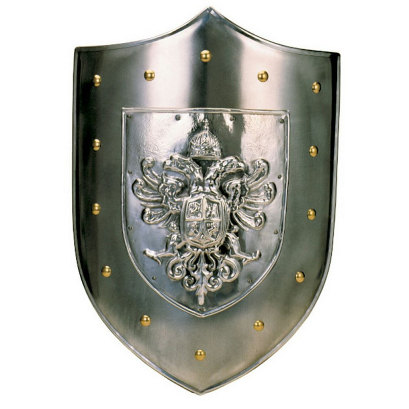 Escudo Medieval Marto Águia de Cabeça Dupla 960