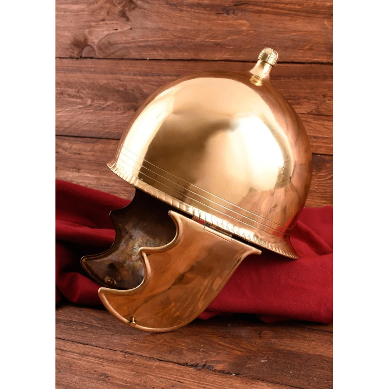 ULF-HM-55-M Roman helmet Montefortino brass