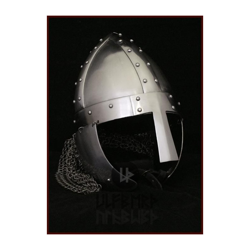 ULF-HM-19 Casque de nez viking avec cache-oreilles et cotte de mailles 2 mm