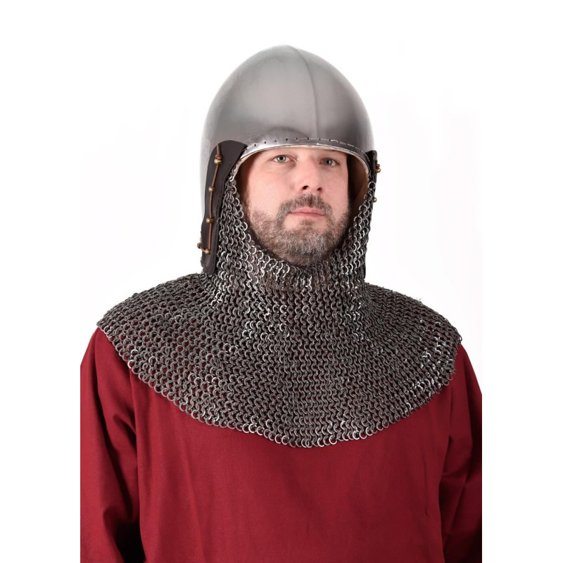 ULF-HM-35F Bascinet hecha de anillos planos remachadas, 2 mm de acero