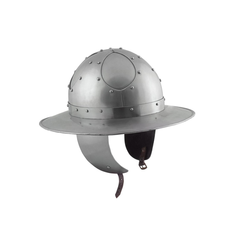 ULF-HM-23-S Cappello in ferro con guance, acciaio da 2 mm
