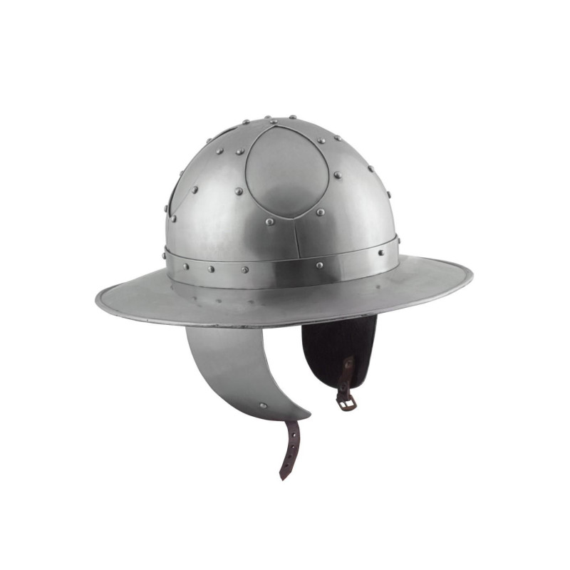 ULF-HM-23-S Sombrero de hierro con mejillas, 2 mm de acero