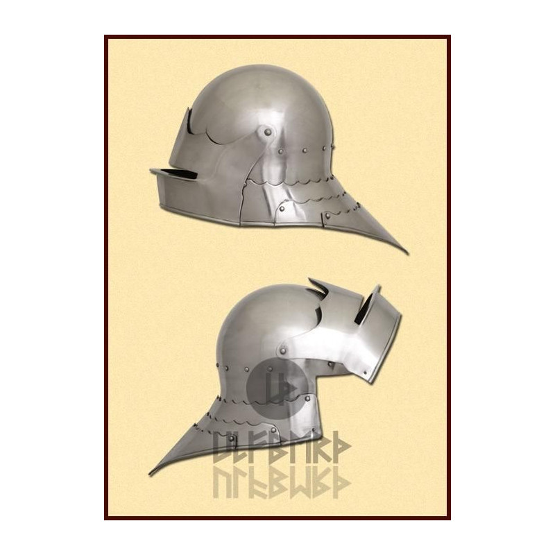 ULF-HM-08 Schaller Gothic Helm, 2mm Stahl