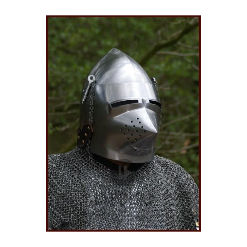 ULF-HM-03 Hundsgugel Mittelalterhelm, 2 mm Stahl
