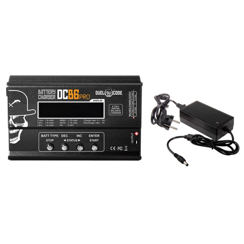 CARGADOR BALANCEADOR B6 PRO DUEL CODE CON TRANSOFORMADOR DE CORRIENTE