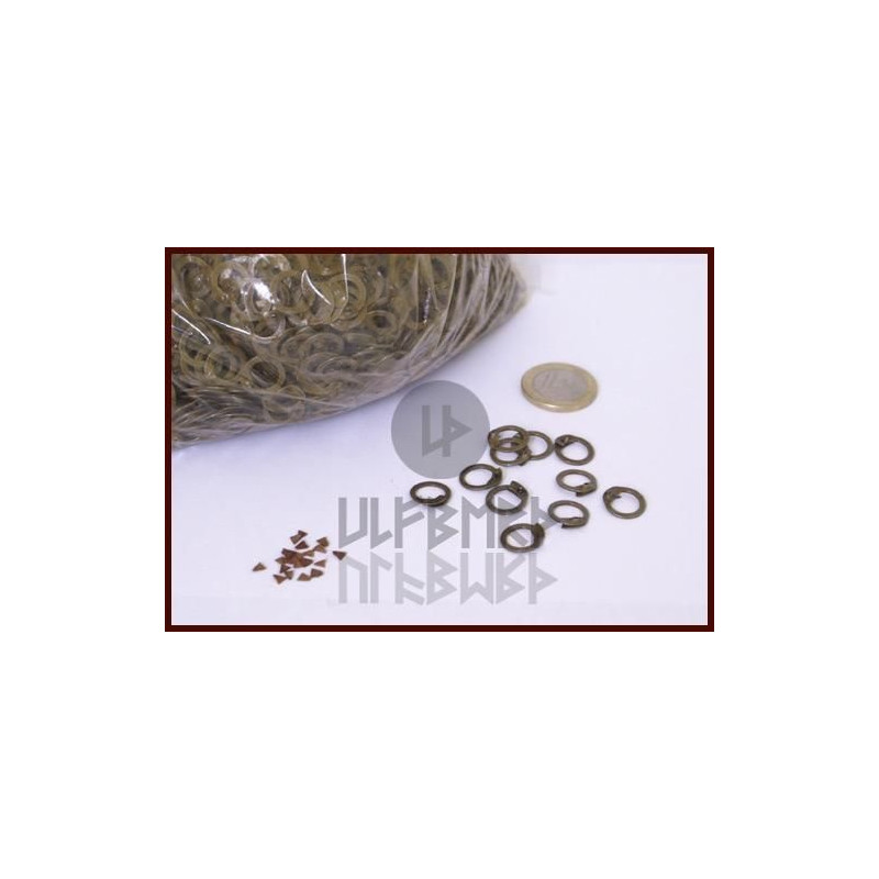 ULF-FRW-LR sac de 1 kg d’anneaux plats avec rivet à coin pour cotte de mailles