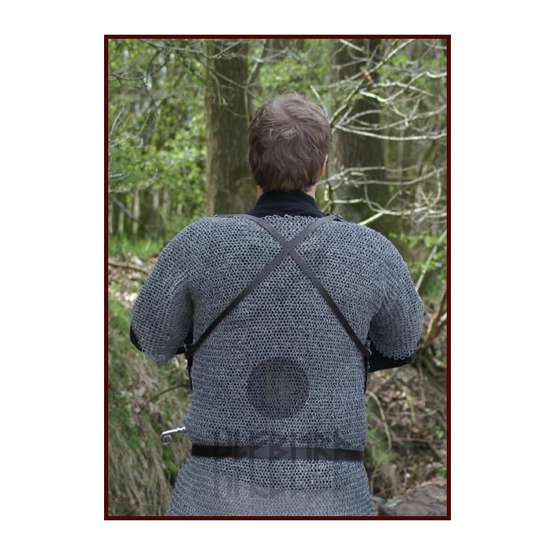 ULF-PA-08 Peto frontal medieval con bordes de cuero