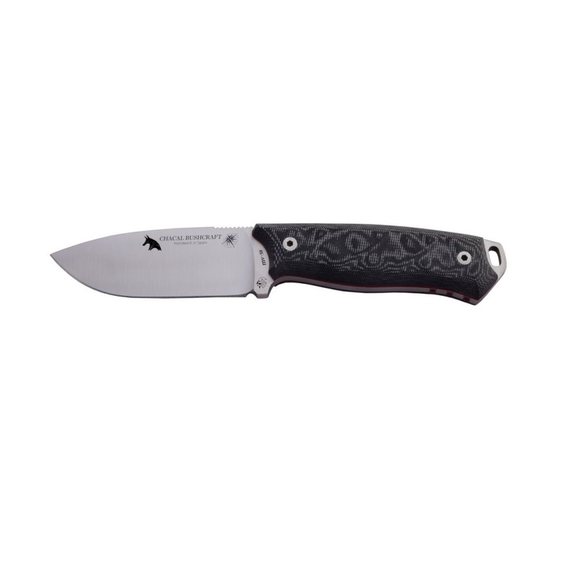Messer J&V CHACAL BUSHCRAFT MICARTA NEGRA SCHEIDE MIT MEHREREN POSITIONEN