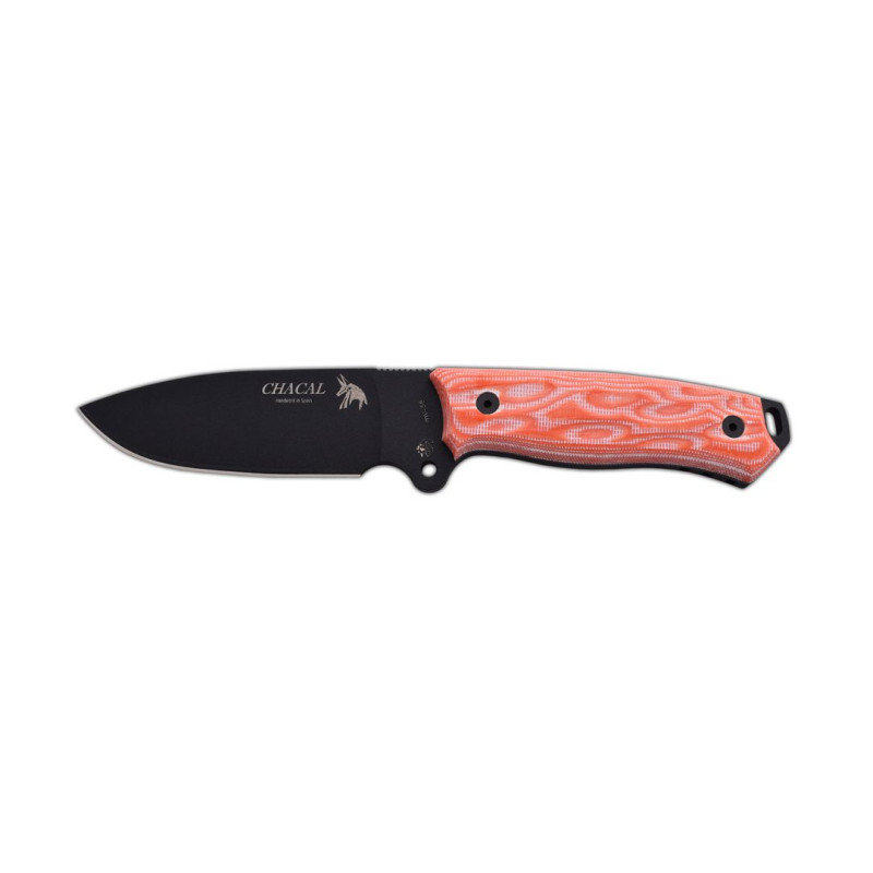 Messer J&V CHACAL MICARTA ORANGE LACKIERT SCHWARZ CORDURA SCHEIDE