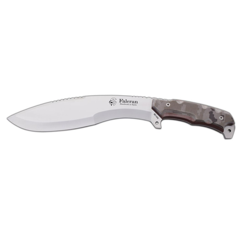 J&V Knife Model FALCRAN CAMO PIXEL DESERT MICARTA