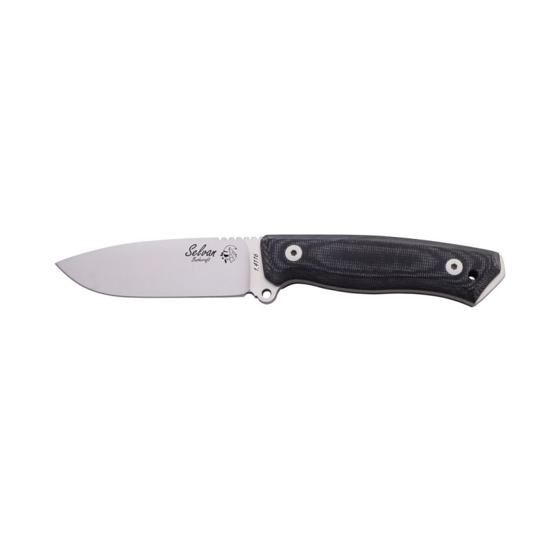 J&V Knife Model SELVAN BLACK TRF FULL-FLAT GRIND
