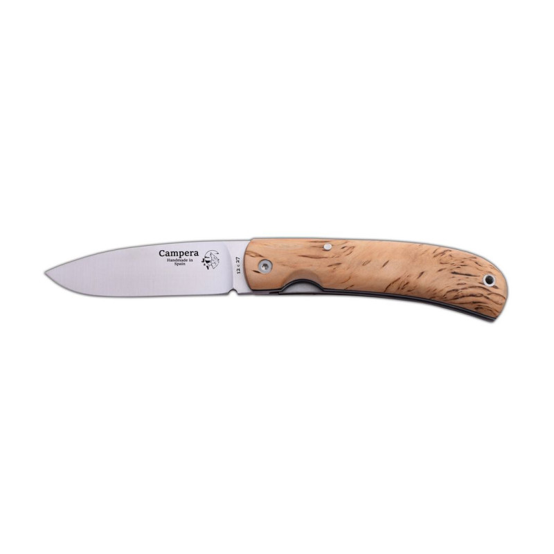 J&V Folding Knife Model CAMPERA CURLY BIRCH