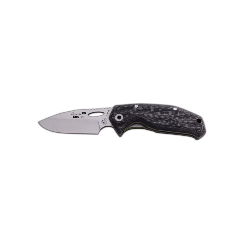 J&V Folding Knife Model CARRIER XS EDC BLACK TRF